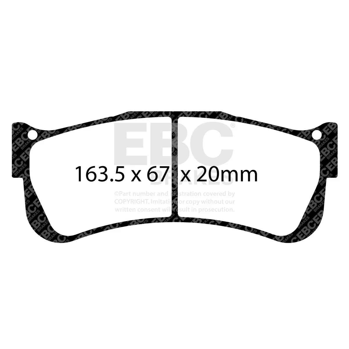 Ebc Sr-21 Series Racing Brake Pads; Front; 20mm Thickness; Fits Hyundai I-30 n Tcr 2017/Veloster n Tcr 2018/Brembo 07.7293 6 Piston [type 164/B24 Family]; product image