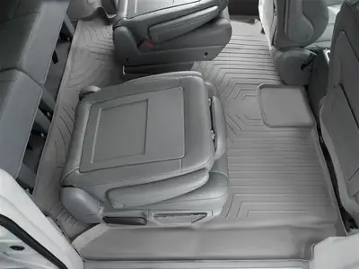 Weathertech 2008 + Chrysler Town and Country Grey Rear FloorLiner Fits vehicles with Stow n Go Seating Only covers 2nd and 3rd row / 2008 + Dodge Caravan Grey Rear FloorLiner Fits vehicles with Stow n Go Seating Only covers 2nd and 3rd row
