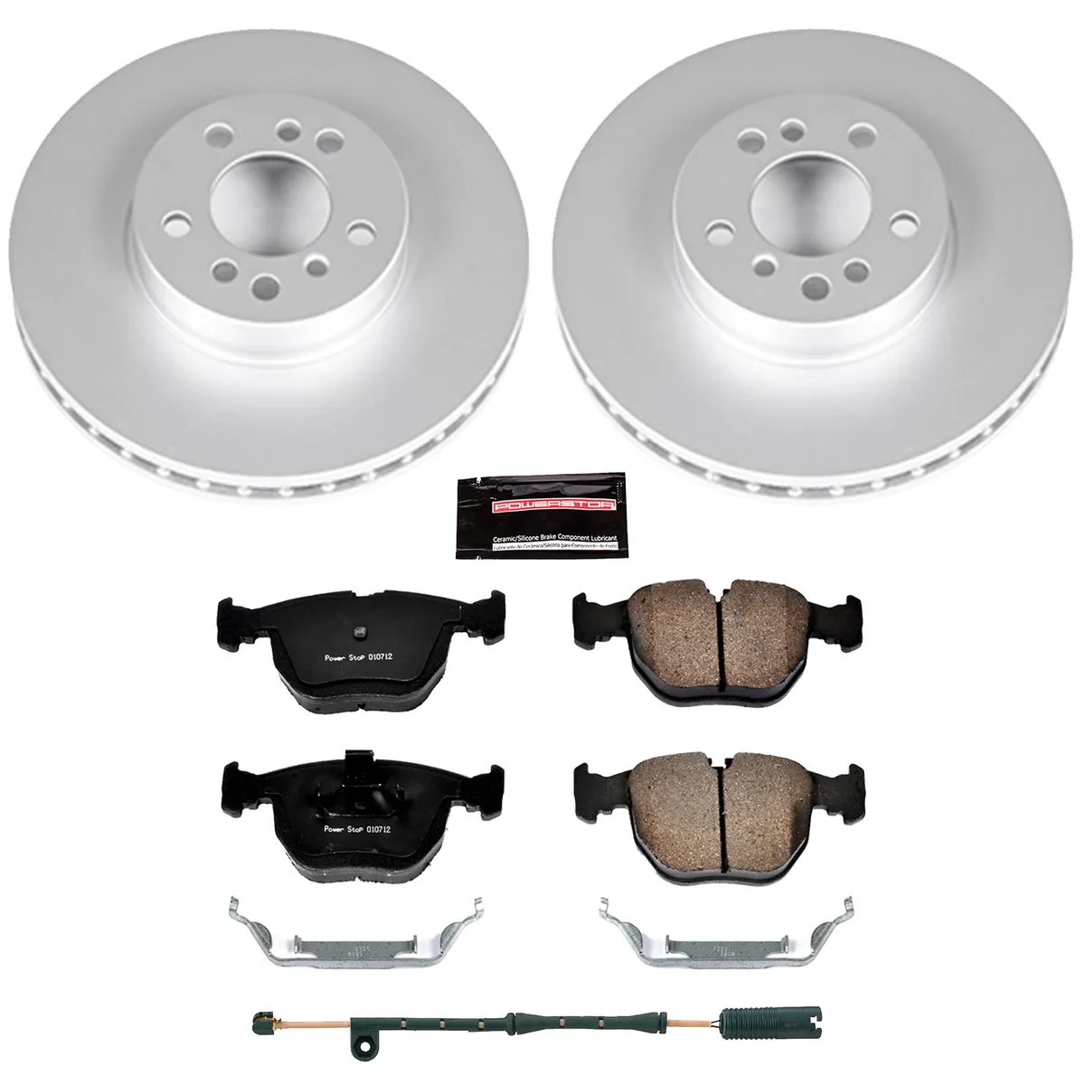 Z23 Sport Geomet Coated Rotor Kit For European Vehicles: Genuine Geomet Fully Coated Rotors; Carbon-Fiber Ceramic Pads W/Hardware; Pad Sensors product image