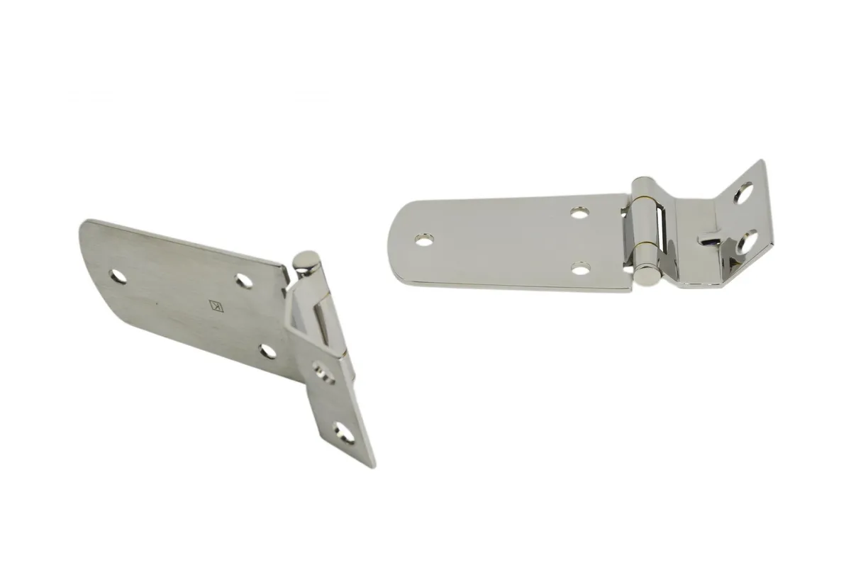 Jeep TJ Hood Hinge Pair 97-06 Wrangler TJ Polished Silver Kentrol product image