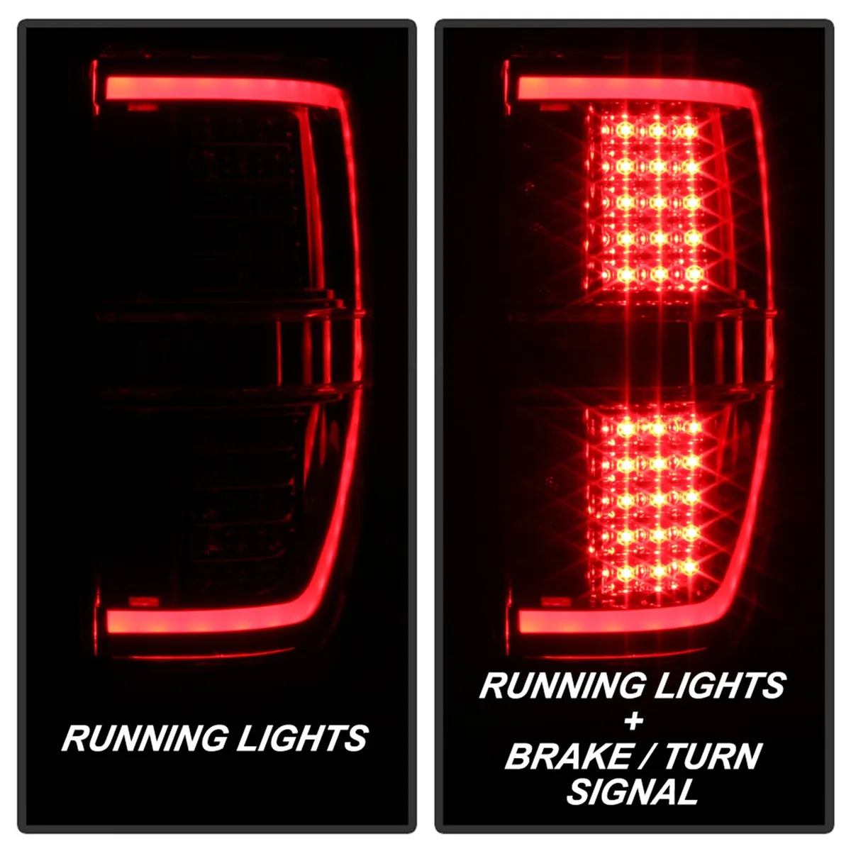 0914 F150light Bar LED Tail Lights Red Clear product image