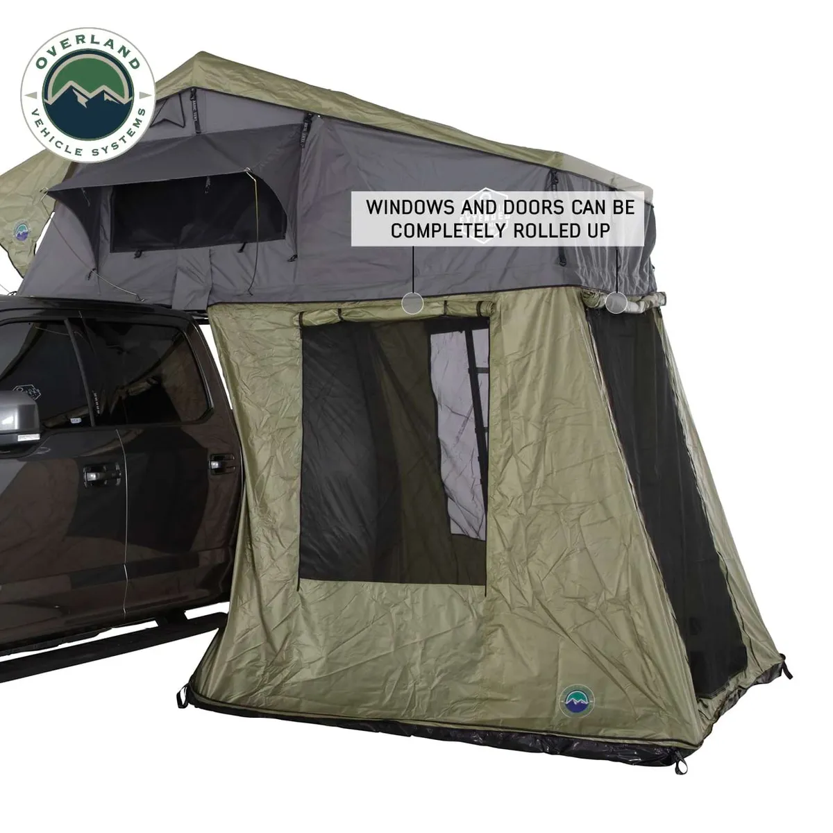Overland Vehicle Systems Nomadic 2 Roof Top Tent Annex Green Base with Black Floor & Travel Cover product image