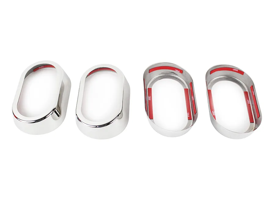 Jeep JK Interior Door Handle Bezels 4 Pieces 07-10 Wrangler JK Polished Silver Kentrol product image