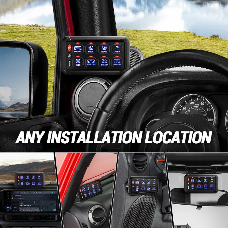 4 Control Modes Universal 8 Gang RGB Switch Panel for Off-Road & Jeep product image