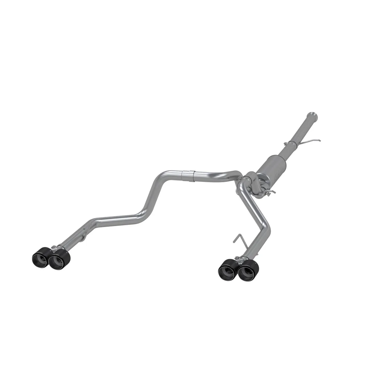 3.0 inch Cat-Back 2.5 inch Dual Split Rear Quad Carbon Fiber Tips 4.0 inch OD 19-23 Silverado/Sierra 1500 Dual Out MBRP product image