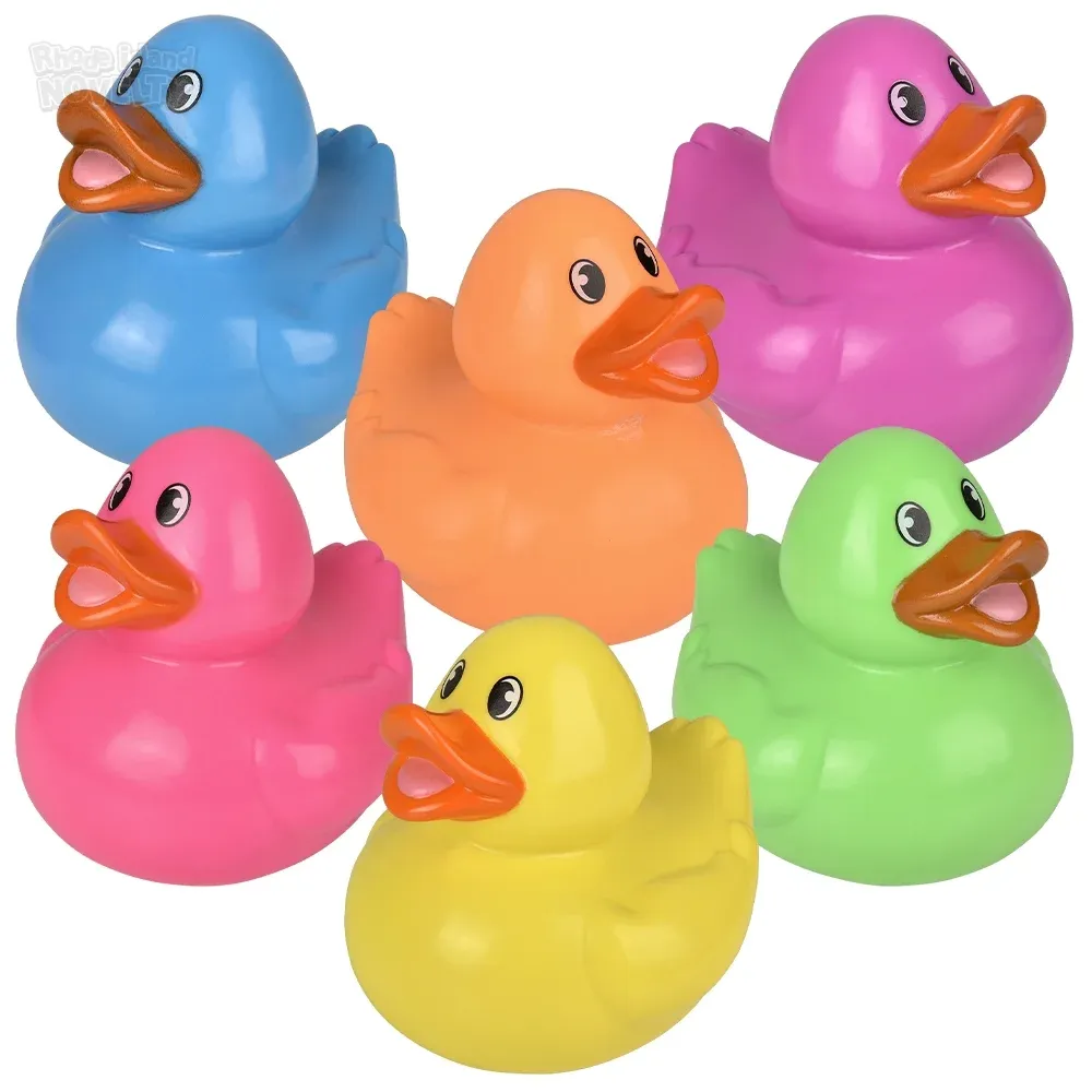 Big Neon Rubber Duckies 6\" product image