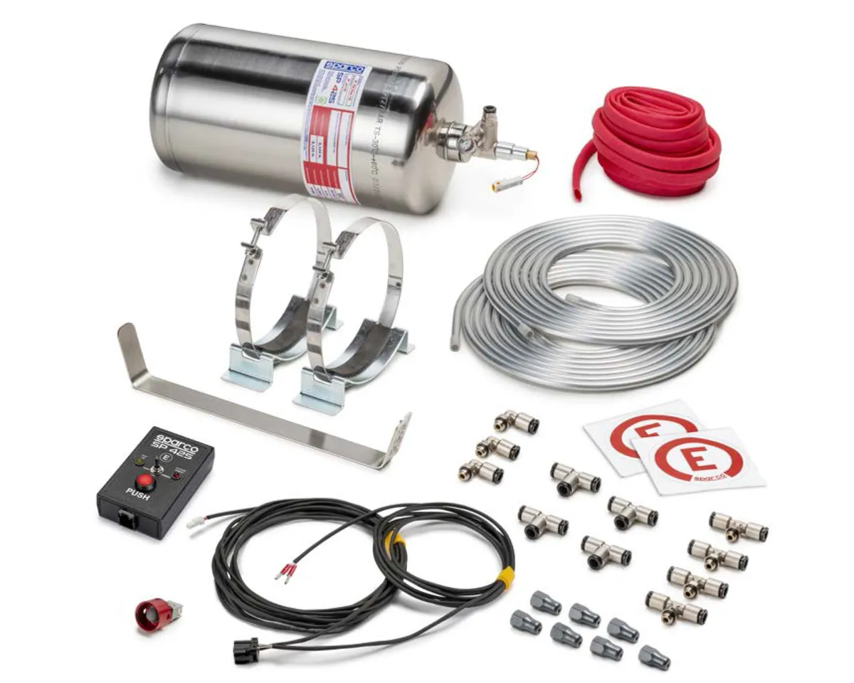 Sparco Motor Sports Fire Ext System 4.25 Liter Elec Stainless