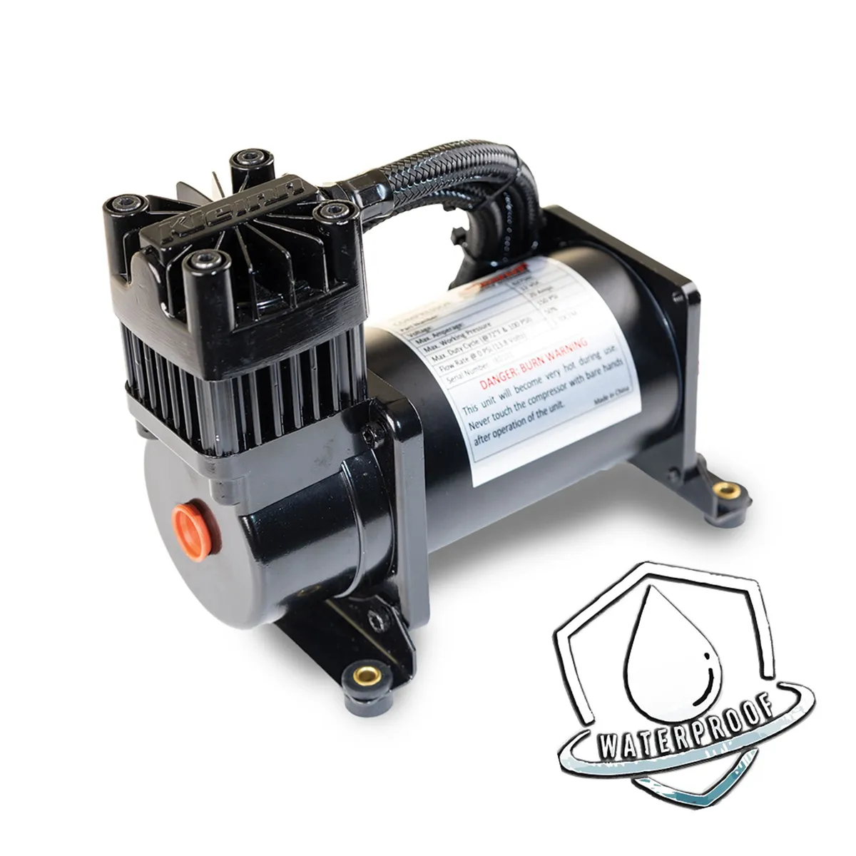 Air Compressor; 150 PSI Maximum Pressure; Waterproof; 50% Duty Cycle; 1.7 CFM; Black; product image