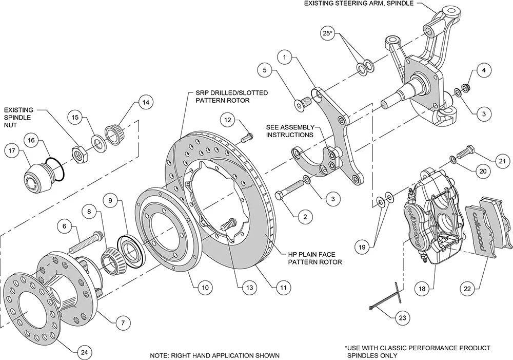 1955 - 1957 Chevrolet Forged Dynalite Pro Series Front Brake Kit - 140-11491 product image