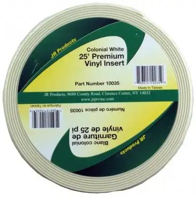 JR Products 25ft Premium Vinyl Insert Colonial White