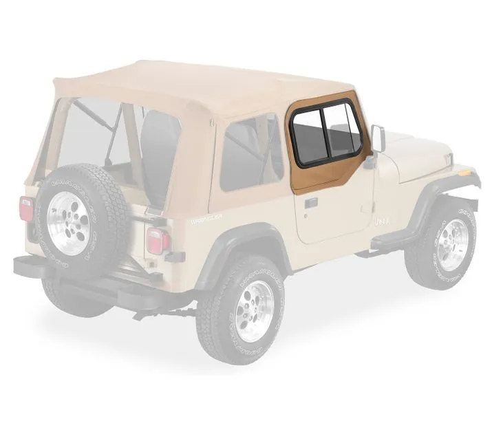 Rounded Upper Door Sliders Rear Corner Jeep 1988-1995 Wrangler YJ Fits Supertop, Sunrider or Halftop Spice Single Sliding Bestop product image