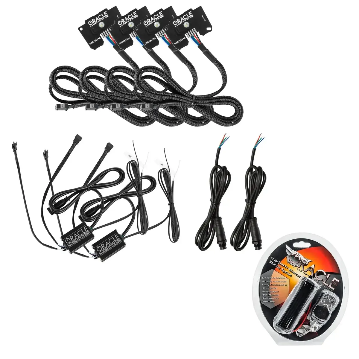 1346-330 - Jeep Wrangler JL/Gladiator JT ColorSHIFT RGB+W Headlight DRL Kit - w/RF Cont. product image