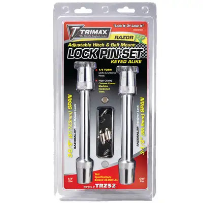 Trimax Razor rp Adjustable Hitch Keyed Alike Lock Set