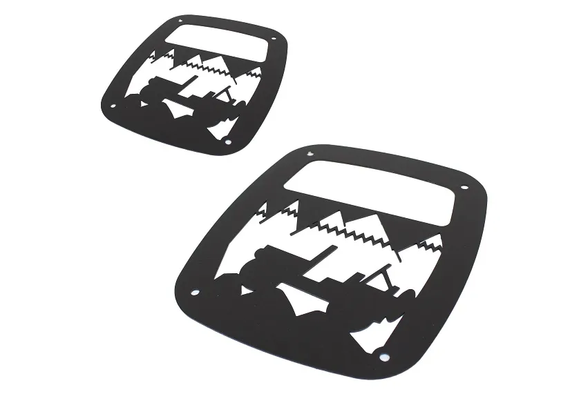 Jeep TJ Heritage Taillight Guard 97-06 Wrangler TJ Textured Black Kentrol product image