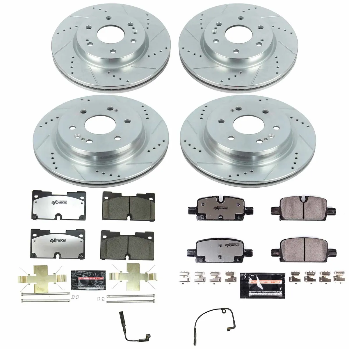 Z36 Truck/Tow Upgrade Kit: Drilled/Slotted Rotors; Carbon-Fiber Ceramic Pads W/Hardware; Pad Sensors product image
