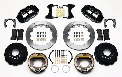 Wilwood Brakes Wilwood FNSL4R Rear P-Brk Kit 12.88in Red Big Ford 2.50in Off Stag Mount
