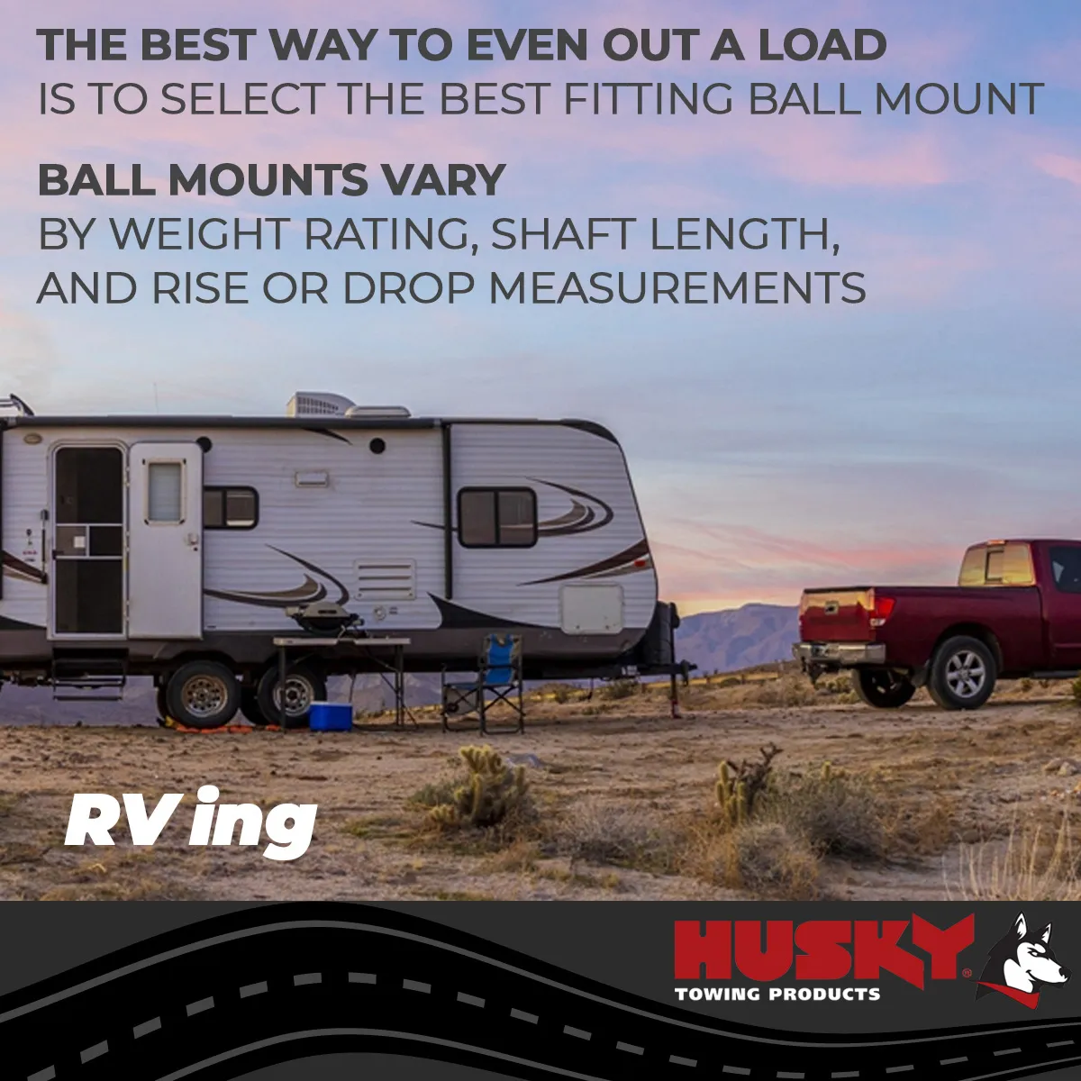 Husky Towing 31364 Fits 2 Recvr 6K Gross Wt 2 Drop/3/4 Rise 8 Shank Length W/O Ball Steel product image