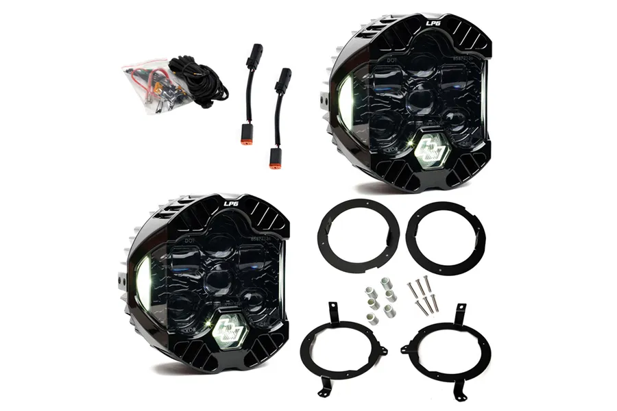 DOT LP6 LED Headlight Kit Jeep 2018-2025 Wrangler JL 2020-2025 Gladiator JT w/Halogen Headlights (White) Baja Designs product image