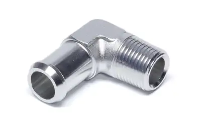 Edelbrock Edelbrock 8166 Heater Hose End Fitting - 90Ã‚° with 1/2 NPT and 3/4 Barb.