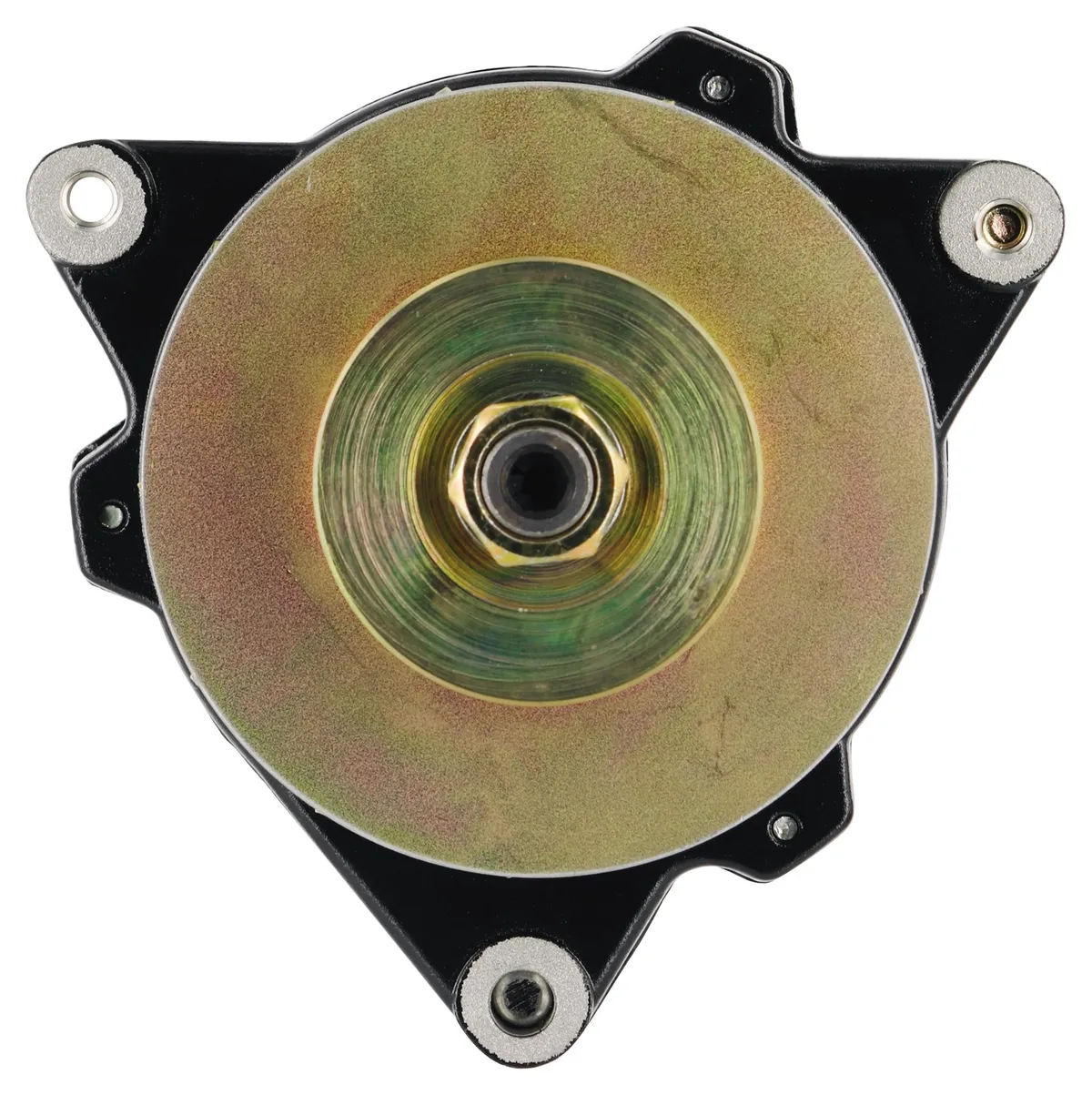 GM 5X5 Race Alternator; CS121; 3 Point Mounting; Side Battery Post; 100 Amp; 60 Idle; 12 Volt; 1 Groove V Type Pulley; Black; product image