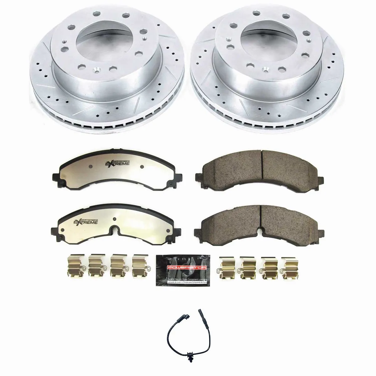 Z36 Truck/Tow Upgrade Kit: Drilled/Slotted Rotors; Carbon-Fiber Ceramic Pads W/Hardware; Pad Sensors product image