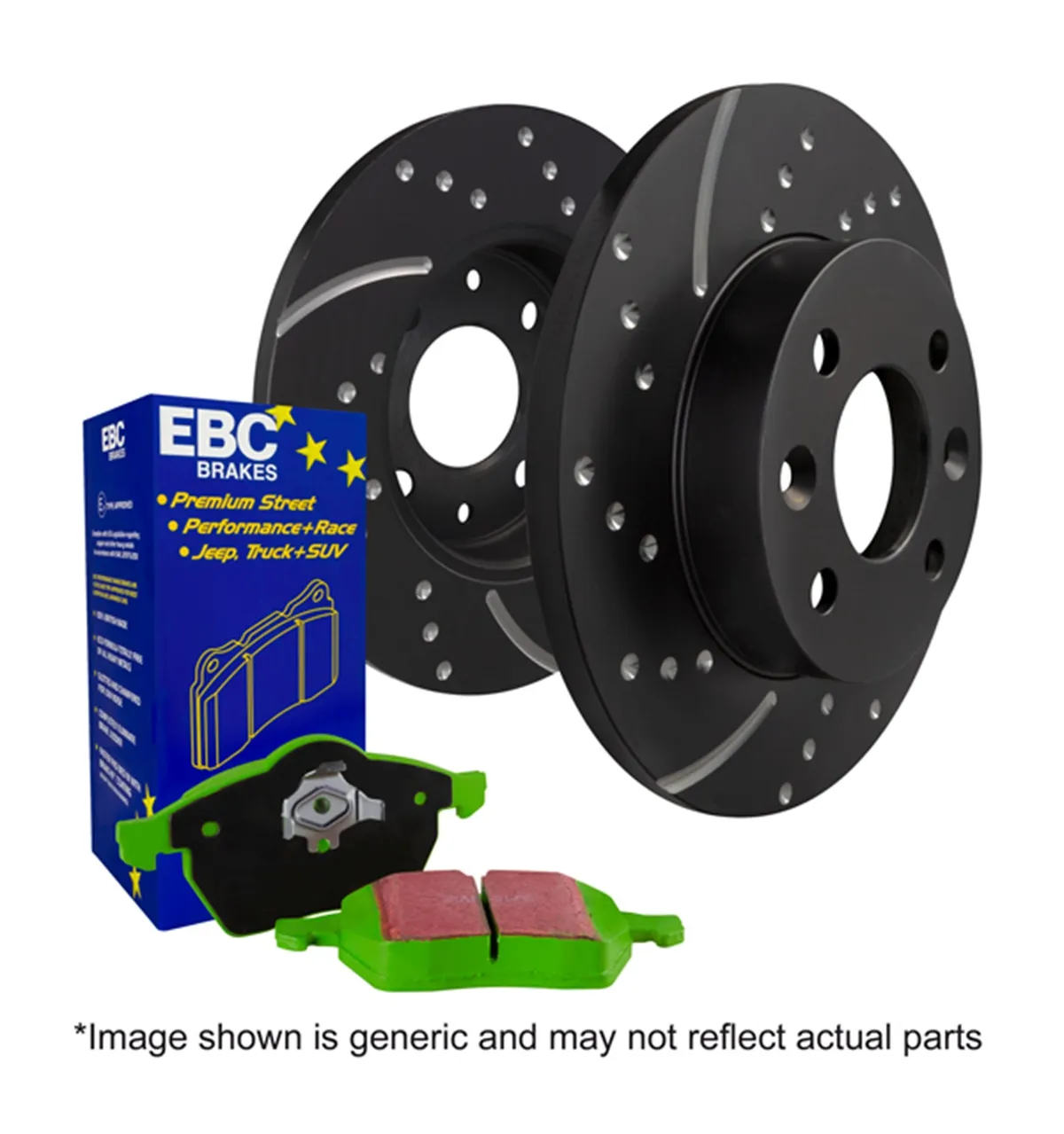 S10 Kits Greenstuff 2000 and GD Rotors; Front; FMSI Pad No. D1694; Vented; 5 Bolt Holes; 295mm Dia.; 51mm Height; 28mm Thick; product image