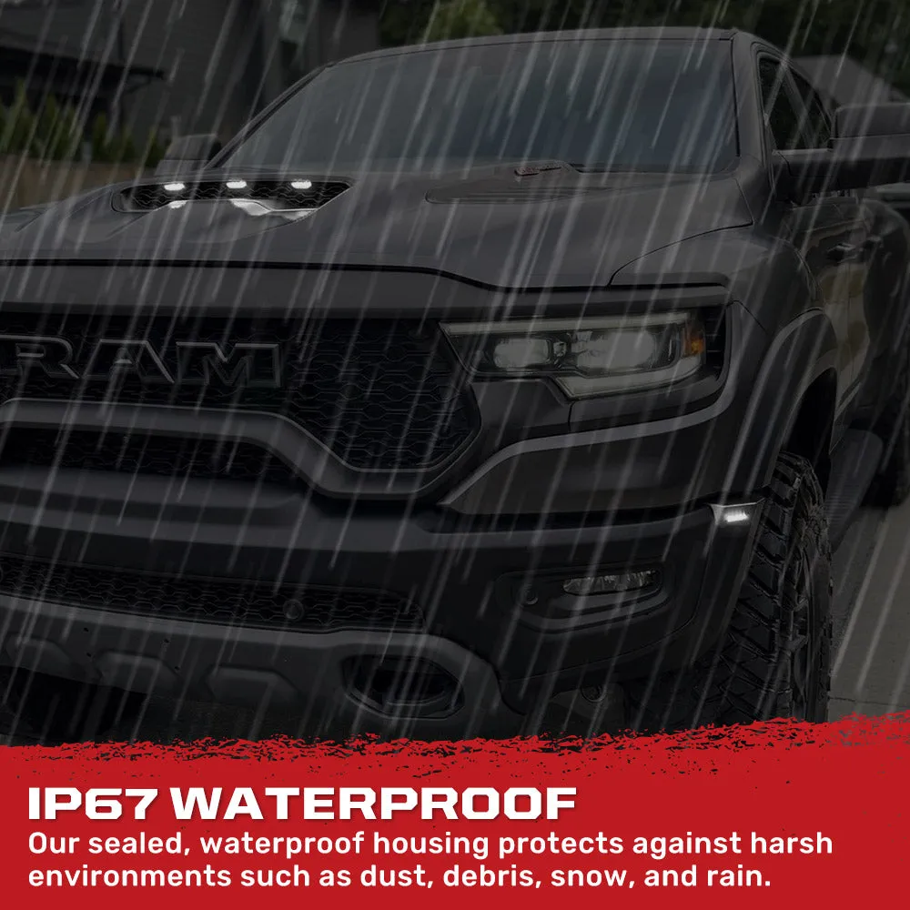Dodge 21-25 RAM 1500 Trx 7-Pc Fender & Hood Light Kit Smoked Lens White or Amber LED Running Lights w/ Startup Light Sequence - Multiple Options product image