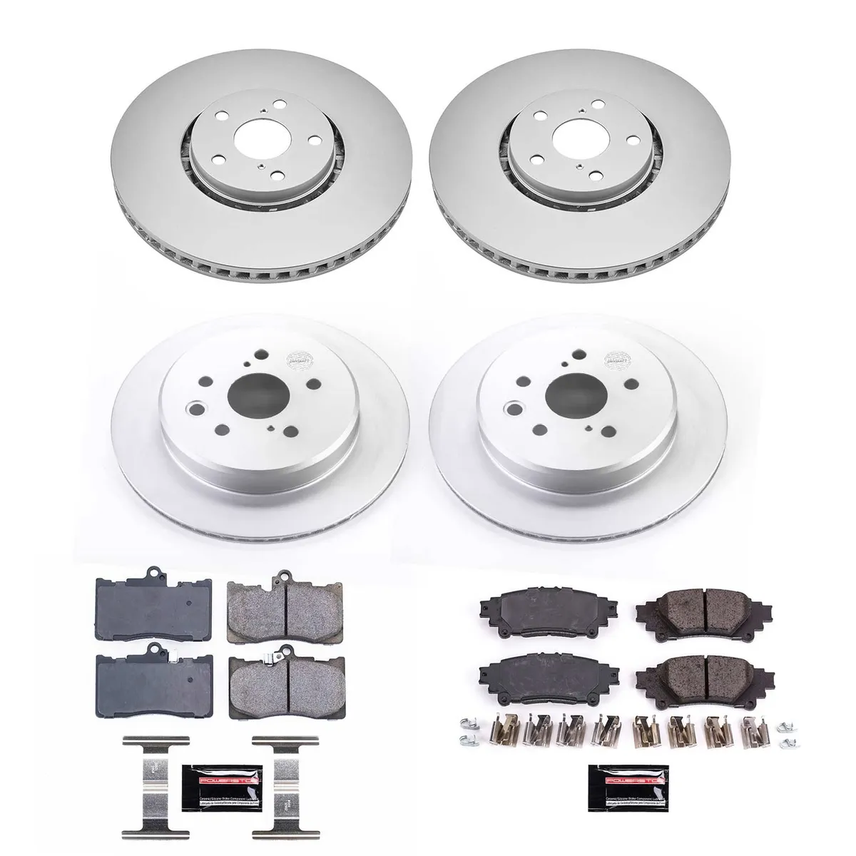 Z17 Geomet Coated Rotor Kit: Genuine Geomet Fully Coated Rotors; Ceramic Pads W/Hardware product image