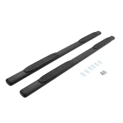 Go Rhino Universal 4in 80in Long Black Side Bars OE Xtreme Sidesteps Textured Black (Brkt Sold Sep)