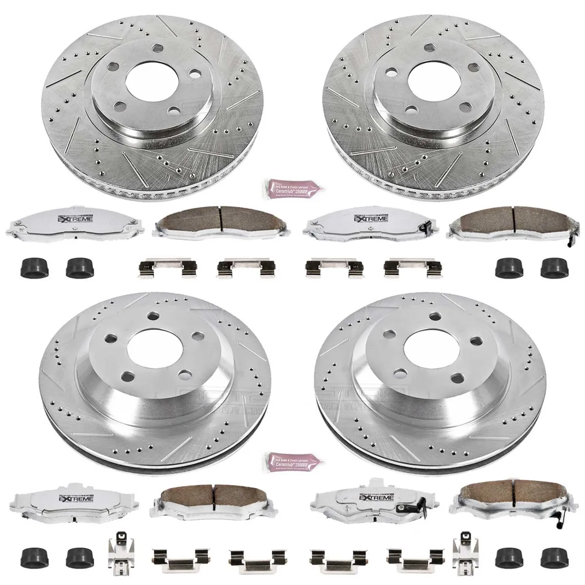 Z26 Street Warrior Upgrade Kit: Drilled/Slotted Rotors; Carbon-Fiber Ceramic Pads W/Hardware product image