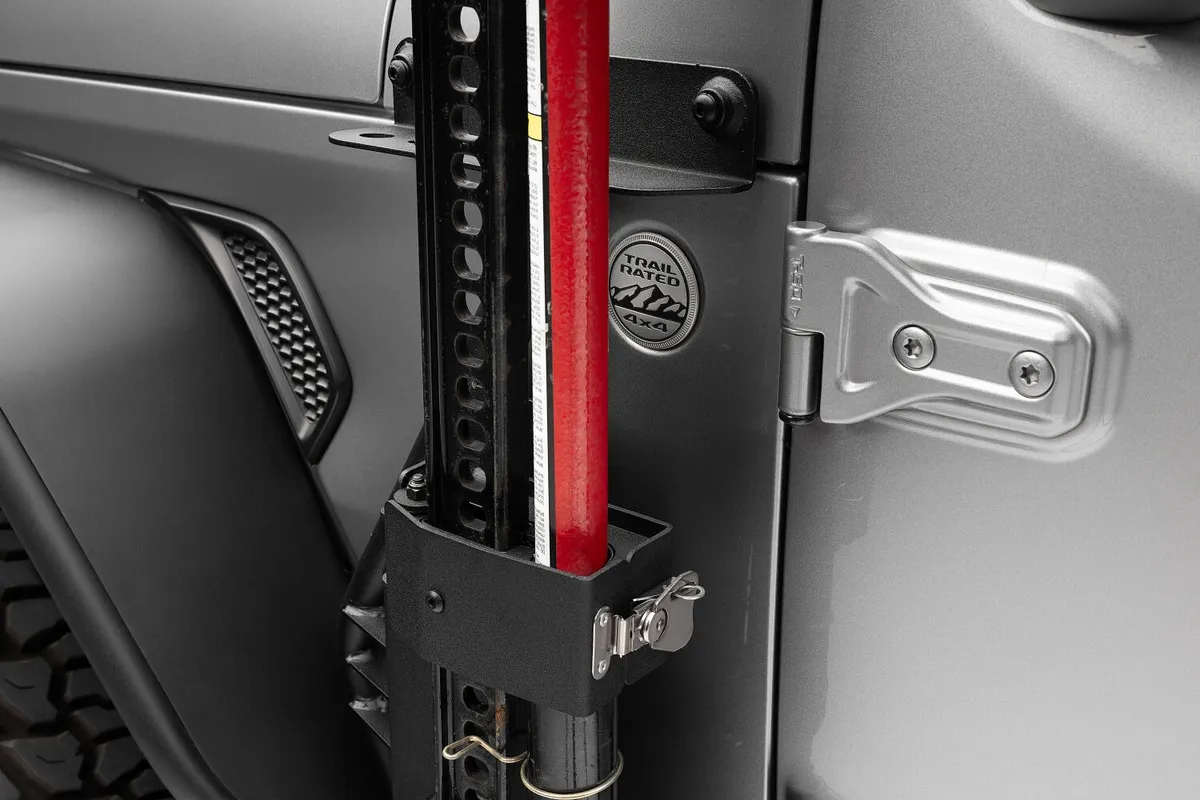 Go Rhino Go Rhino 701011T Exterior Hi-Lift Jack Mount with Clamp for Jeep Wrangler JL, JLU, Gladiator JT