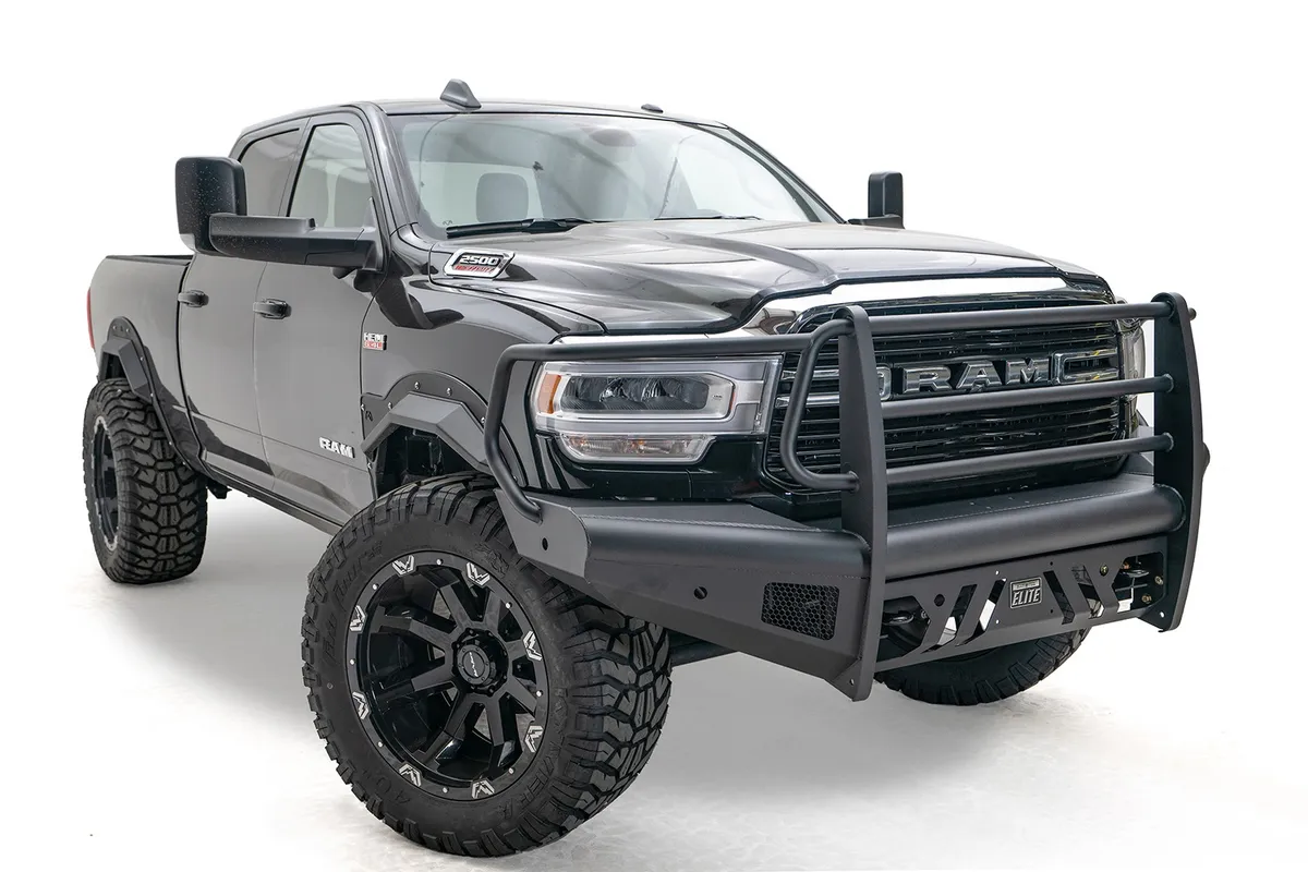 1924 RAM 2500/3500 New Body Style Black Steel Elite Front Bumper w/ Full Guard product image