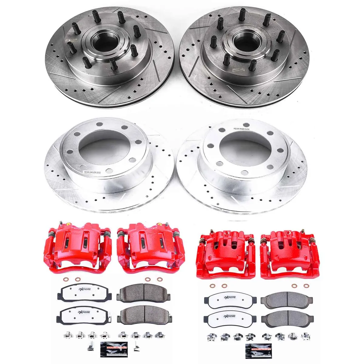 Z36 Truck/Tow Upgrade Kit: Drilled/Slotted Rotors; Carbon-Fiber Ceramic Pads; Powder Coated Calipers product image