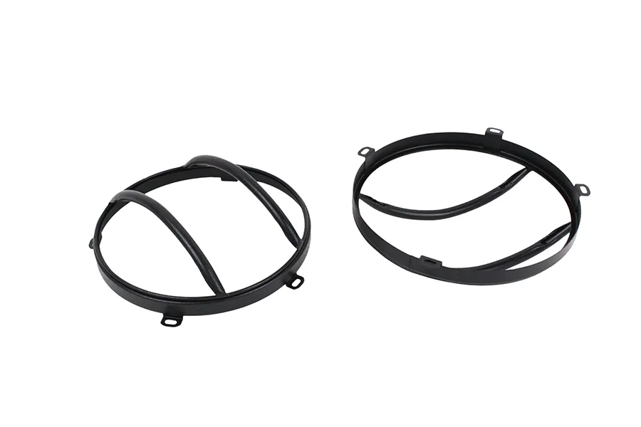 Jeep JK Euro Headlight Guards Pair 07-18 Wrangler JK Textured Black Kentrol product image