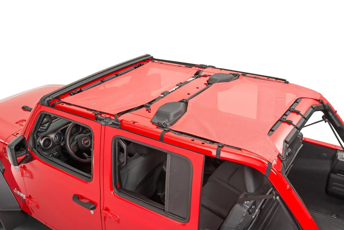 ShadeMaker Freedom Mesh Bimini Top Plus 18-2023 JLU Jeep Wrangler 4 Dr Red product image