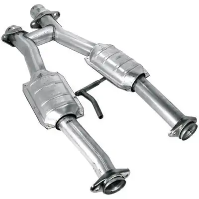 BBK Performance 1979-1993 Mustang 5.0l 2.5 Short Mid H-Pipe Wconverters