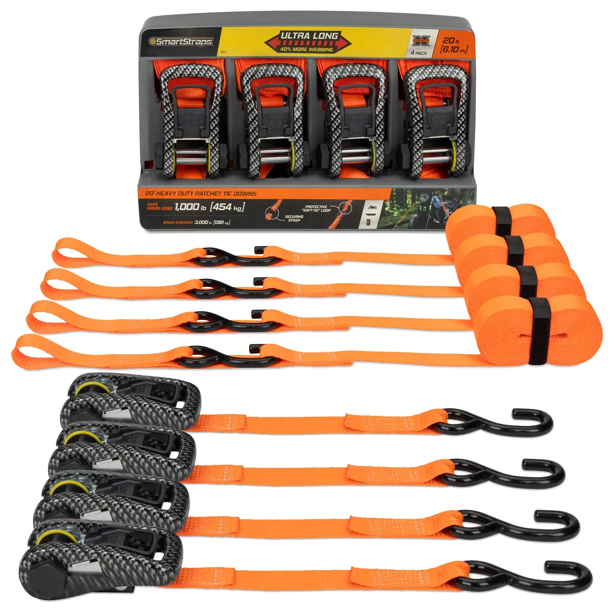 14ft 3000lb Camox Ratchet Tie Down 4 pk Camo product image