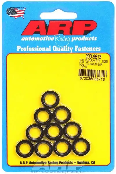 ARP Auto Racing Black Washers - 3/8ID x .625 OD Chamfer (10)