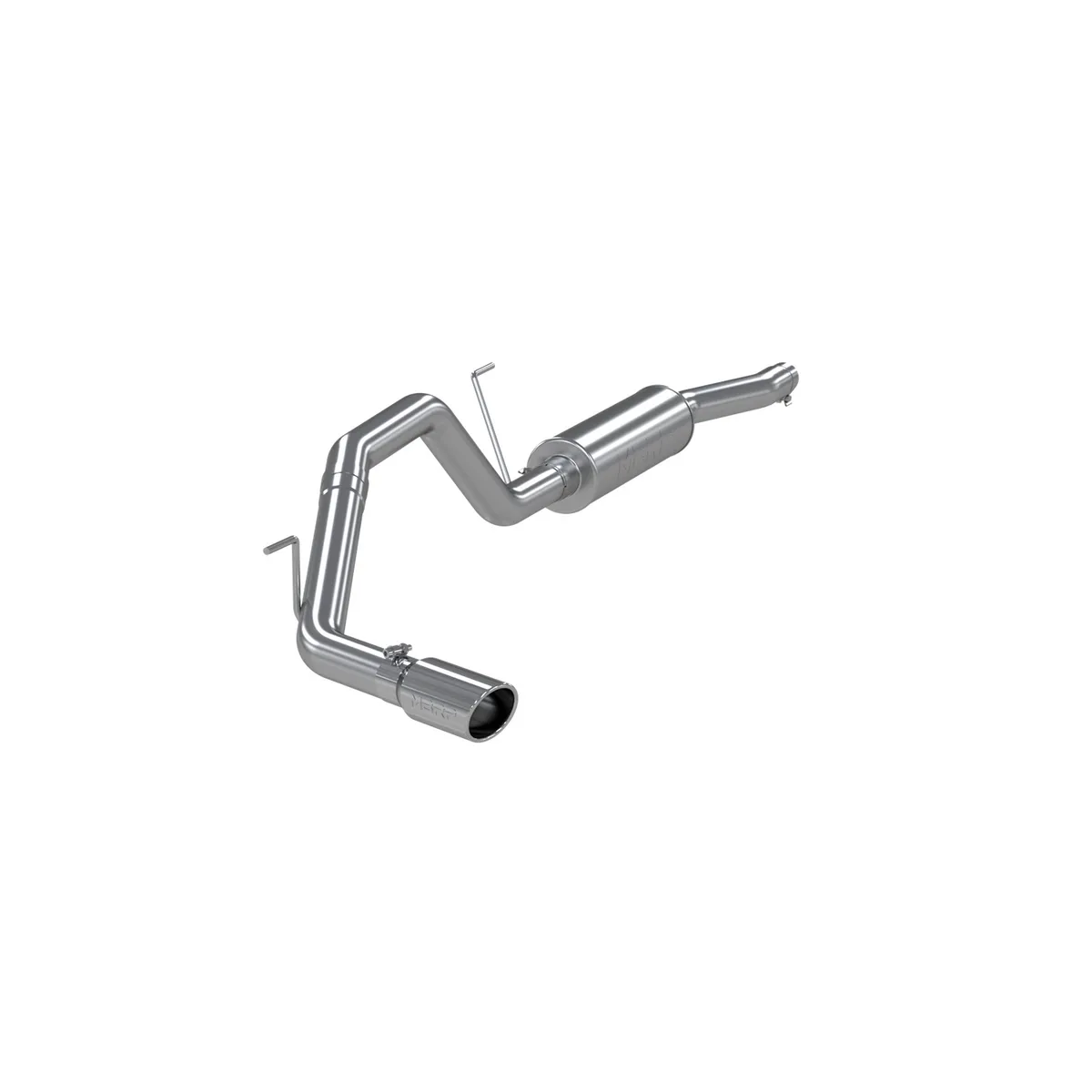 Armor Lite Cat Back Exhaust System; 3 in.; Incl. Ext. Pipe/Muffler/Over Axle Pipe/Tailpipe/Hardware/4 in. OD Tip; Single Side Exit; Aluminized; product image