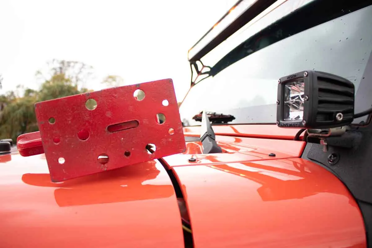 Fishbone Offroad Hi-Lift Jack Hood Mount for 2007 & Up Jeep Wrangler/Gladiator FB31317 product image