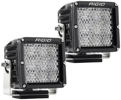 RIGID Industries Rigid D-Xl Pro LED Light, Flood Diffused, Surface Mount, Black Housing, Pair