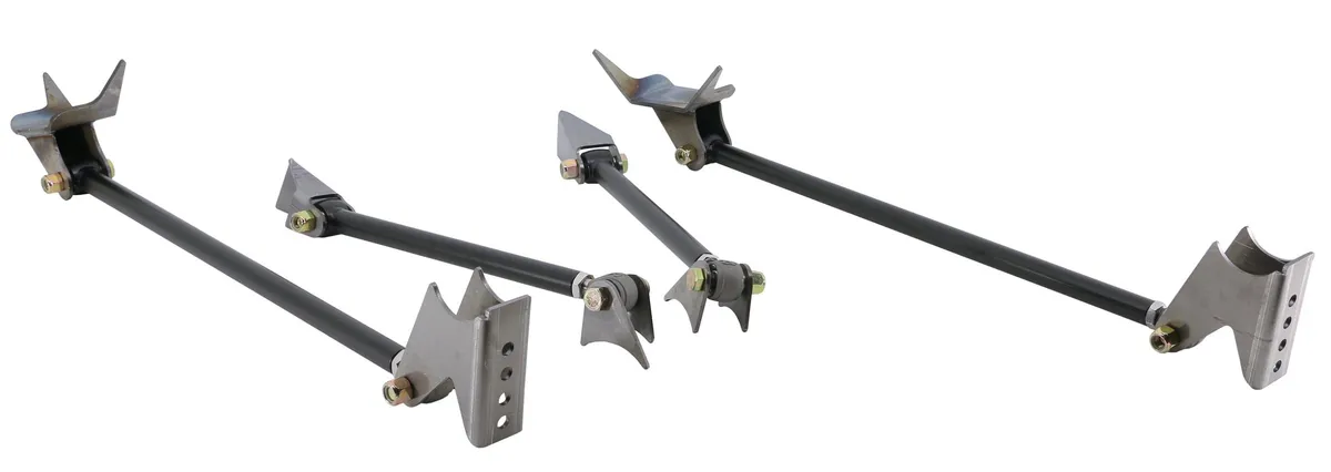 Triangulated Four Link Universal Weld-In W/ Black Powder Coated Bars Bars W/ R-Joints Brackets Hardware And Installation Instructions Ridetech product image