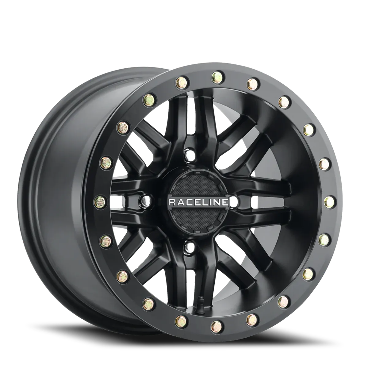 Aluminum Wheels 15x7 Ryno Beadlock UTV A91B Machined Face Satin Black 10 Offset 4 on 137 Bolt Pattern 113.9 Bore Raceline product image