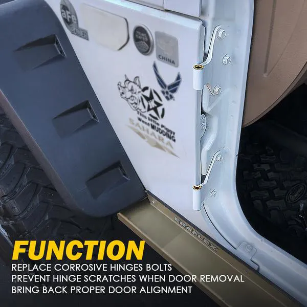 8PC Replacement Door Hinge Bushing Set with Removal Tool for 2007+ Jeep Wrangler 4 Door JK JL product image