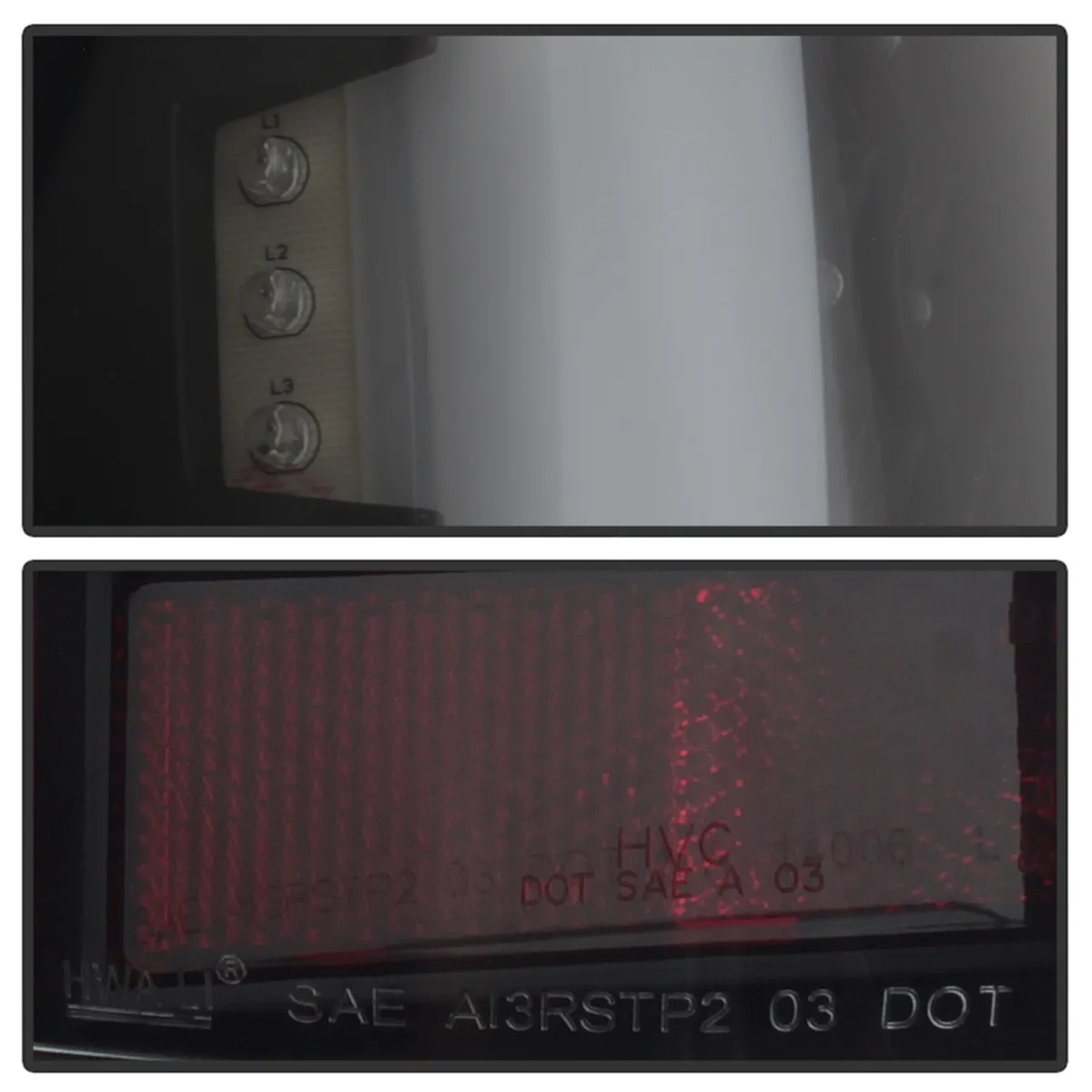 XTune Light Bar LED Tail Lights; Black Smoke; Not Compatible w/Factory Equipped LED Tail Lights; product image