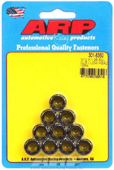 ARP Auto Racing M10 x 1.25 Sml Clr/Low Head 12pt Nut Kit