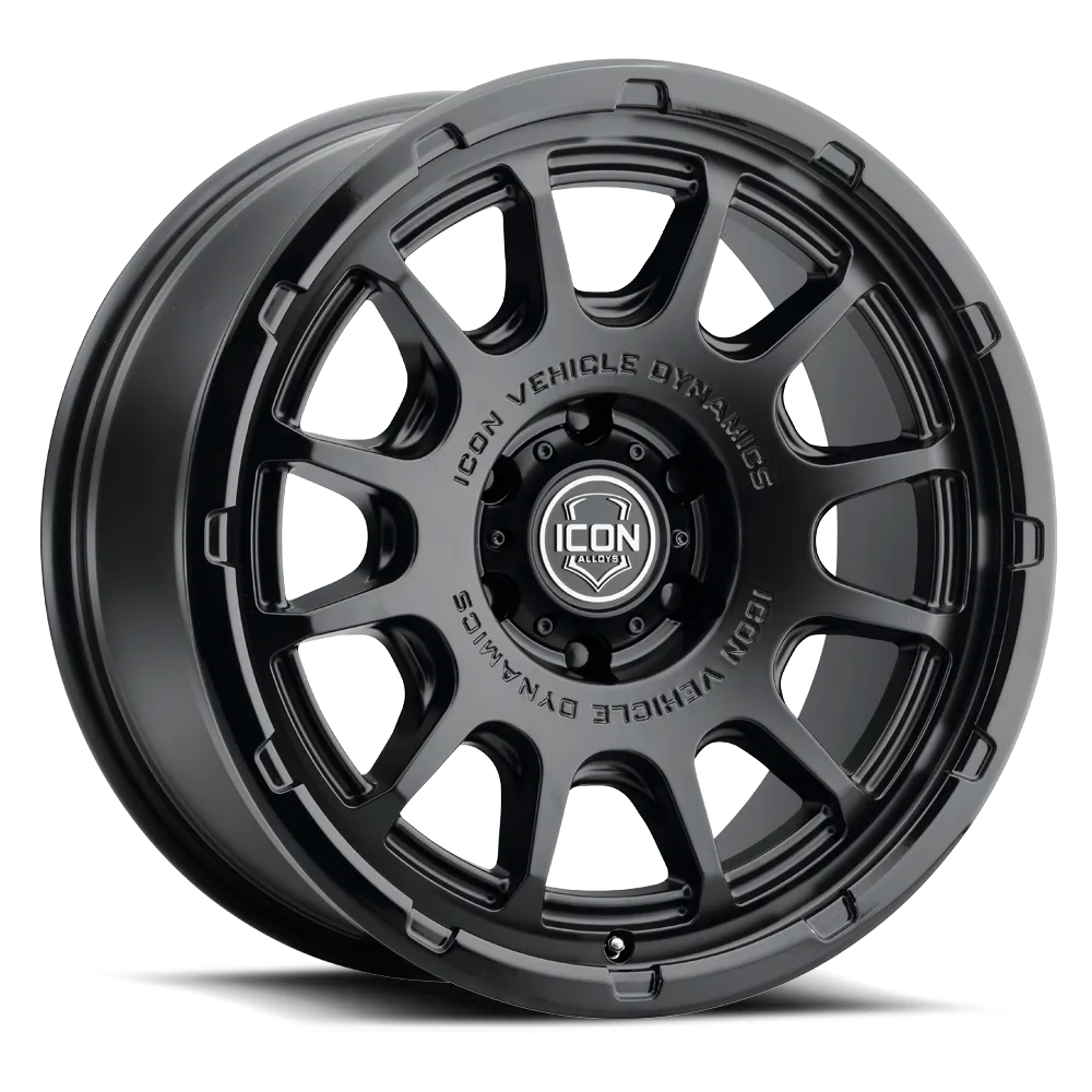 ICON ALLOYS | Rancho | Double Black | Silver Machined/Gloss Black Lip | Satin Bronze / Gloss Black Lip product image