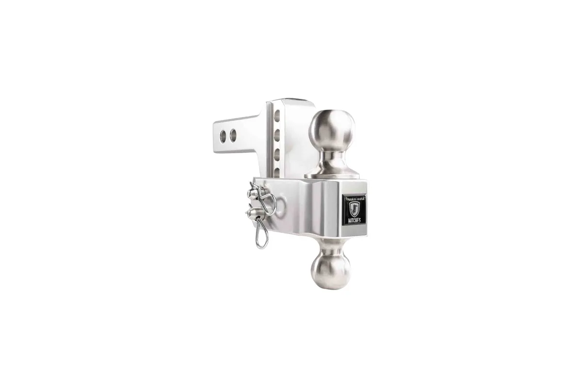 2.0" Aluminum Medium Duty Hitch 2" Drop/Rise w/ Stainless Steel Dual Ball product image