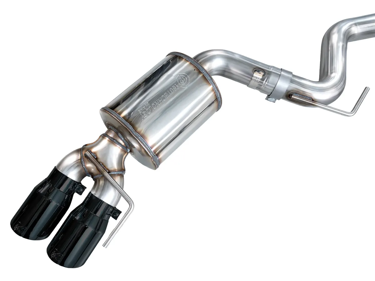 AWE Touring Edition Cat-back Exhaust for the '18-'23 S550 Mustang GT - Quad Chrome Silver Tips product image