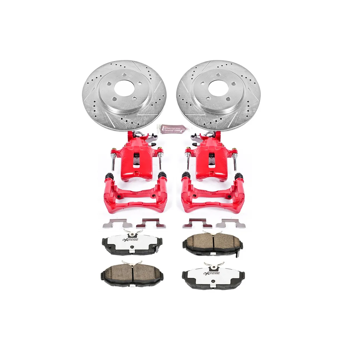 Z26 Street Warrior Upgrade Kit: Drilled/Slotted Rotors; Carbon-Fiber Ceramic Pads; Powder Coated Calipers product image